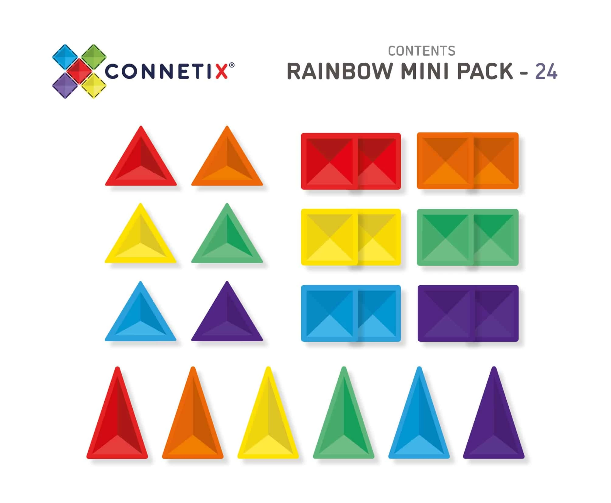 Connetix Rainbow Mini Pack 24 Pc - Image 2