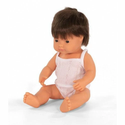 Miniland Dolls Miniland Doll - Anatomically Correct Baby, Caucasian Boy, Brunette, 38 Cm