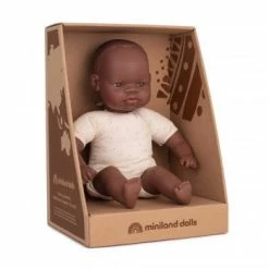 Miniland Dolls Miniland Doll - Soft Bodied With Articulated Head, African, 32 Cm