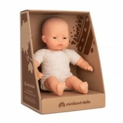 Miniland Dolls Miniland Doll - Soft Bodied With Articulated Head, Asian, 32 Cm