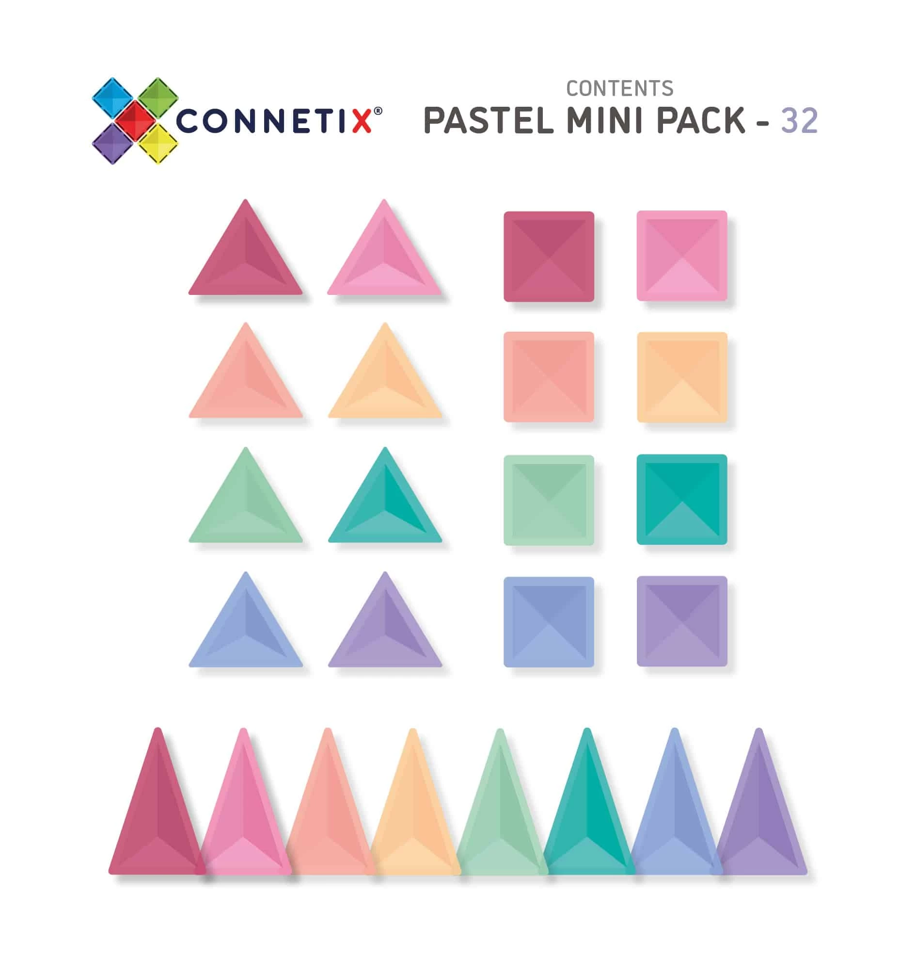 Connetix Pastel Mini Pack 32 Pc - Image 2