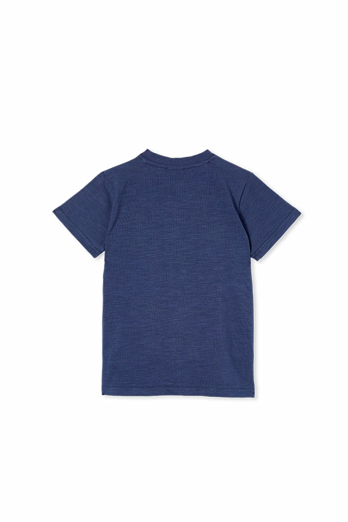 Milky Oil Blue Slub Henley - Image 2