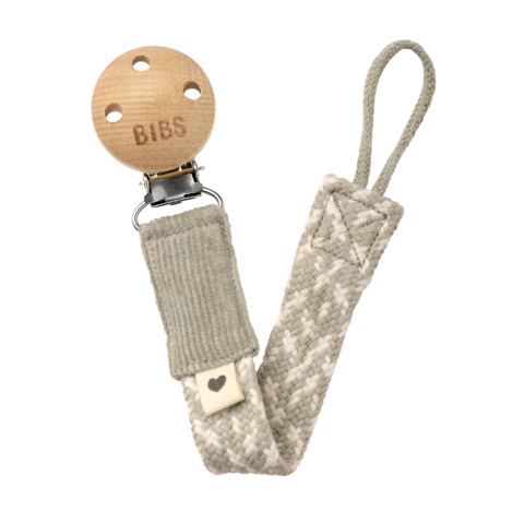 BIBS Paci Braid - Ivory/Sand