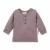 Aster & Oak Elderberry Rib Henley Tee