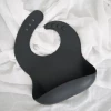 Bare The Label Charcoal Silicone Bib