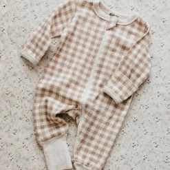 Bencer And Hazelnut Gingham Zip Suit