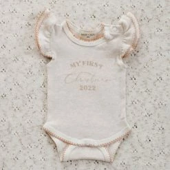 Bencer And Hazlenut My First Christmas Bodysuit - Pink