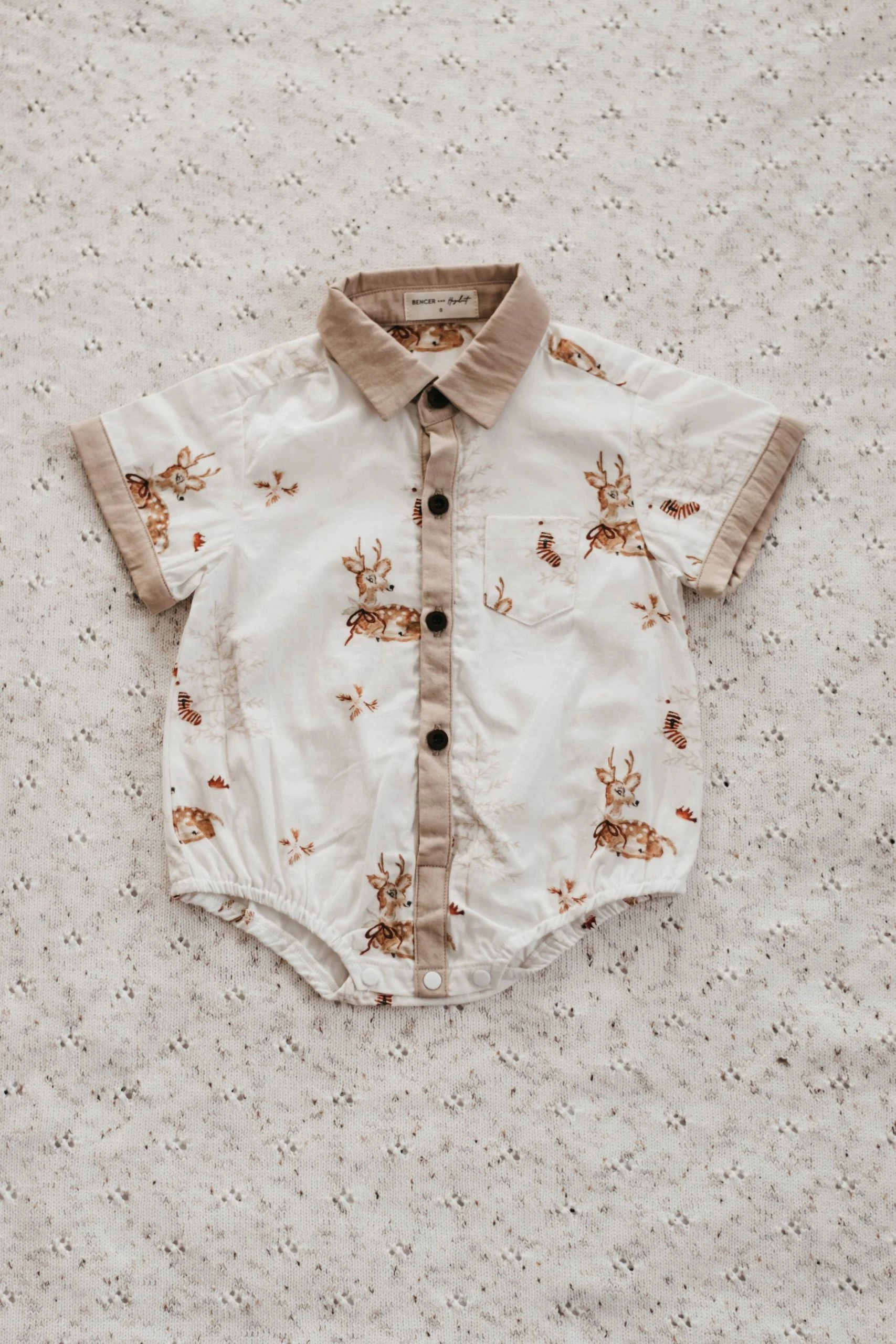 Bencer And Hazelnut Prancer Boys Button Up Shirt - Image 5