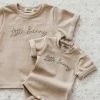 Bencer And Hazlenut PRE-ORDER Little Bunny Embroidery Text Bodysuit/Tee