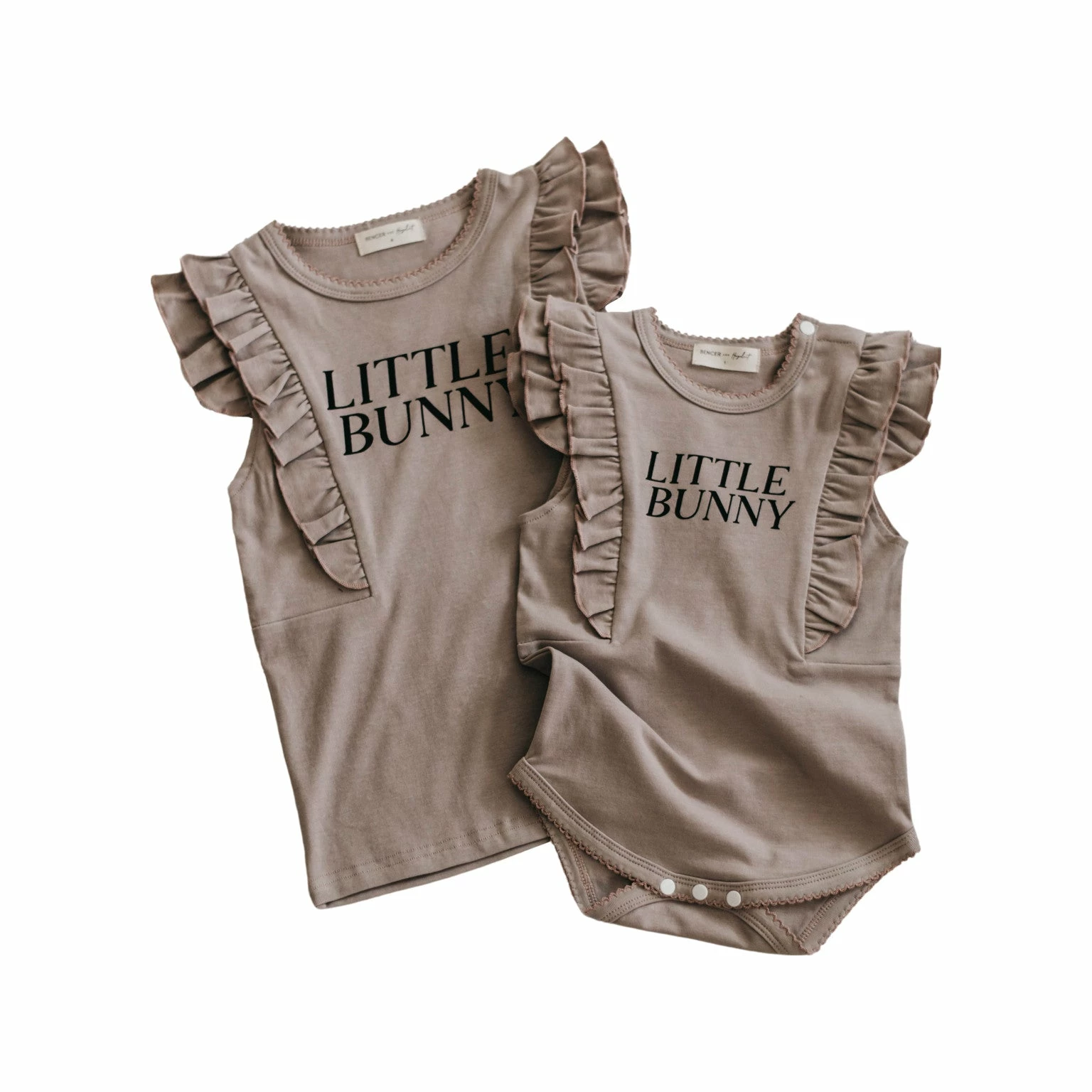 Bencer And Hazlenut Little Bunny Bodysuit - Mushroom Frill - Image 2