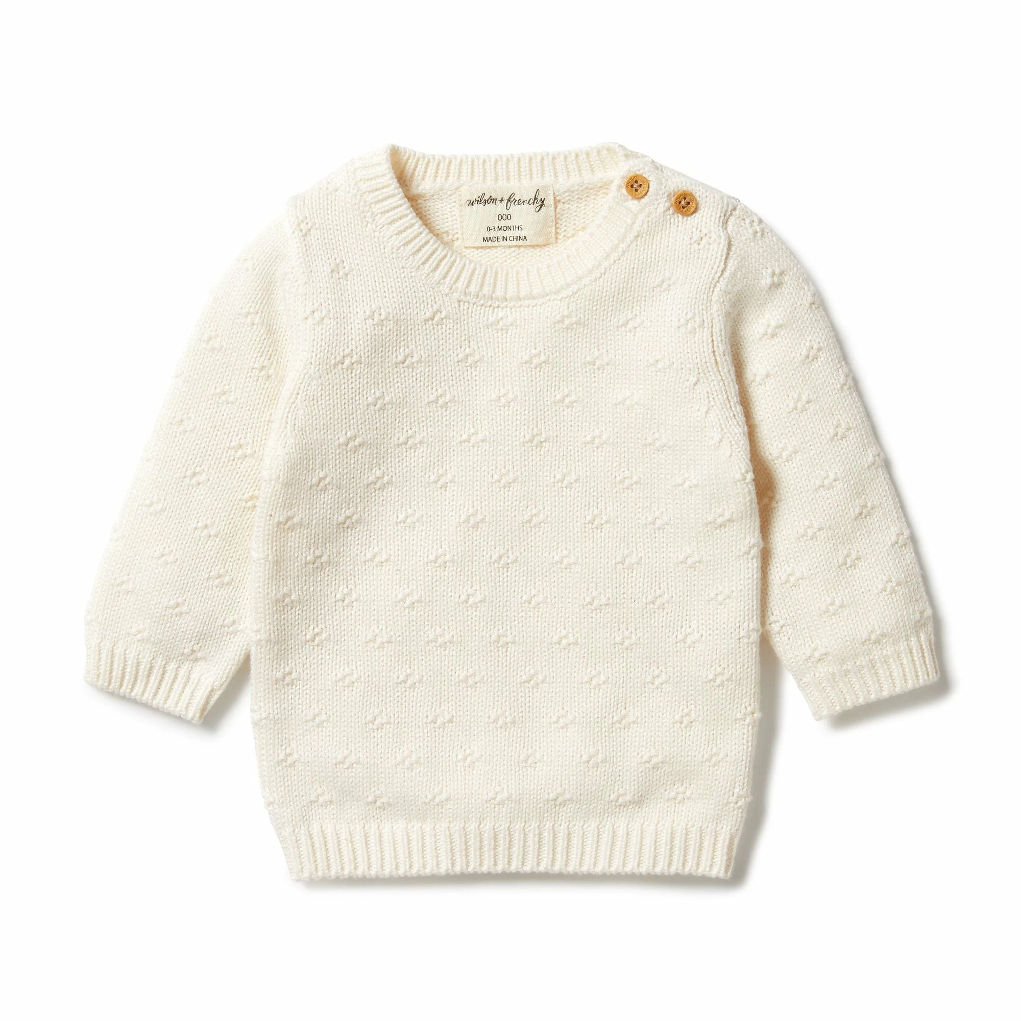 Wilson & Frenchy Knitted Ditsy Jumper - Gardenia - Image 2