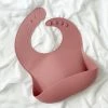 Bare The Label Dusty Rose Silicone Bib