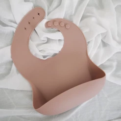 Bare The Label Dusty Pink Silicone Bib