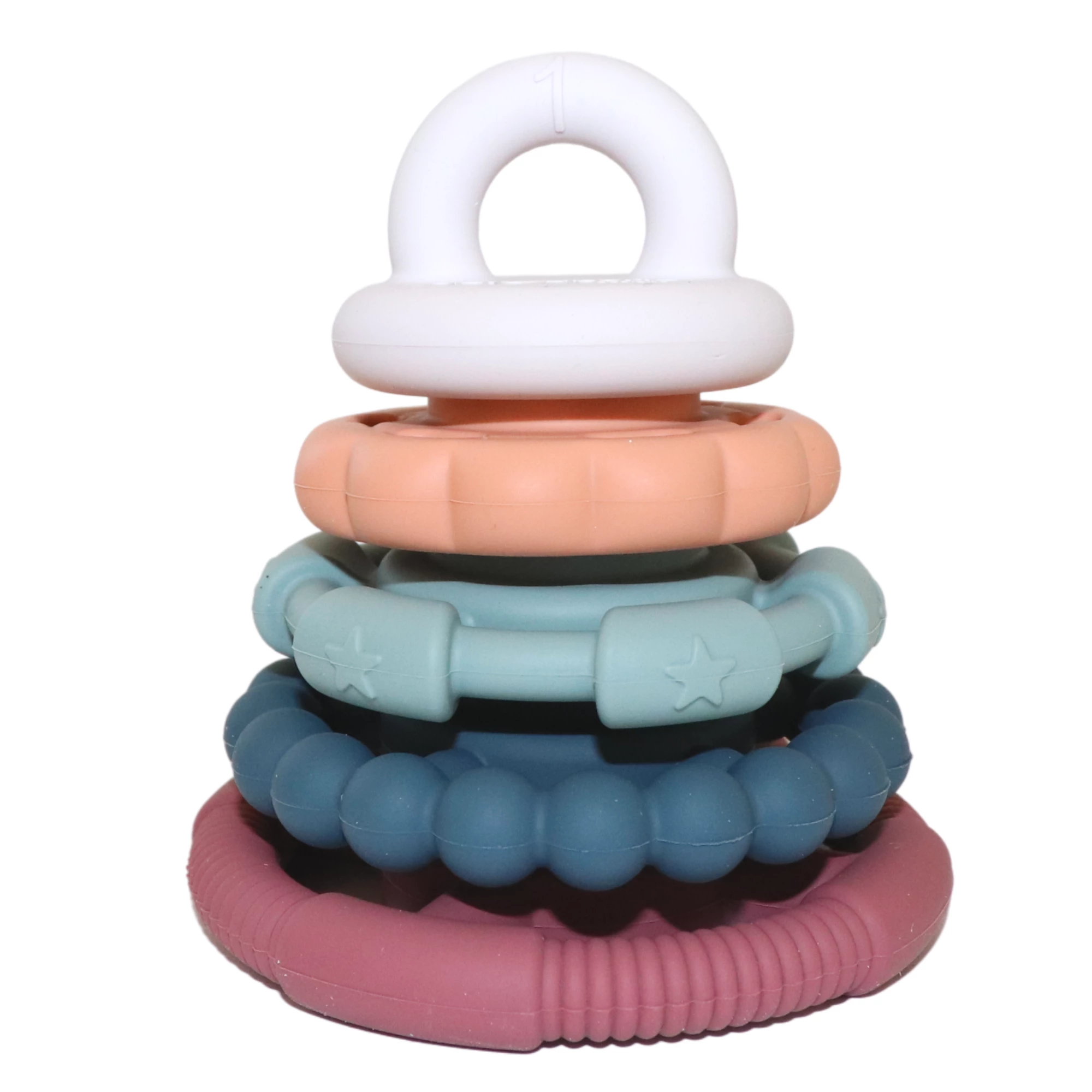 Jellystone Designs Rainbow Stacker And Teether Toy - Earth