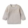 Wilson & Frenchy Knitted Fair Isle Jumper - Nimbus Fleck