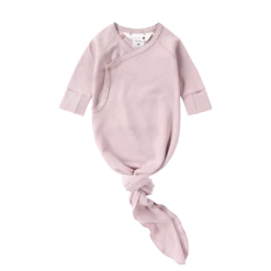 Susukoshi Organic Kimono Gown, Pale Lilac (Pointelle)