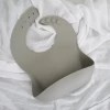 Bare The Label Grey Silicone Bib