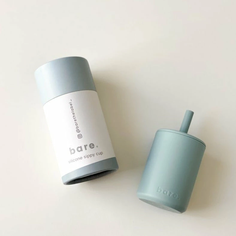 Bare The Label Powder Blue Silicone Sippy Cup
