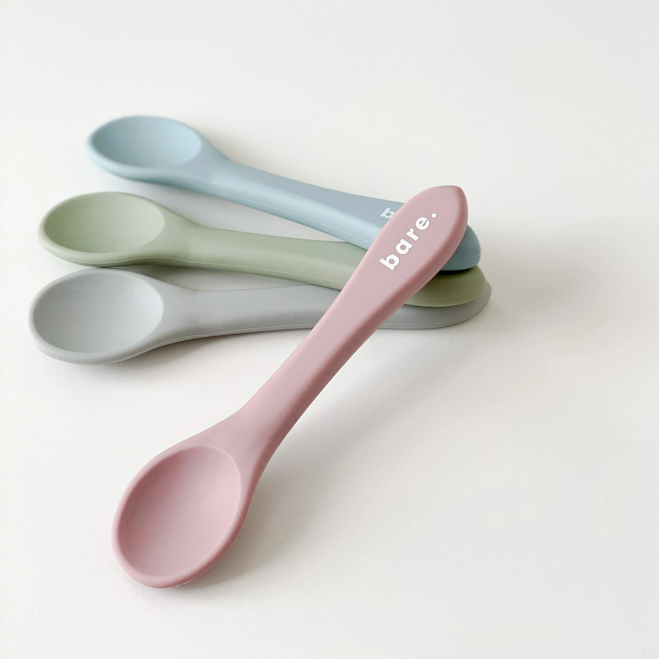 Bare The Label Dusty Pink Silicone Spoon
