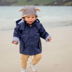 Stripy Sailor Rainkoat - Ink Navy