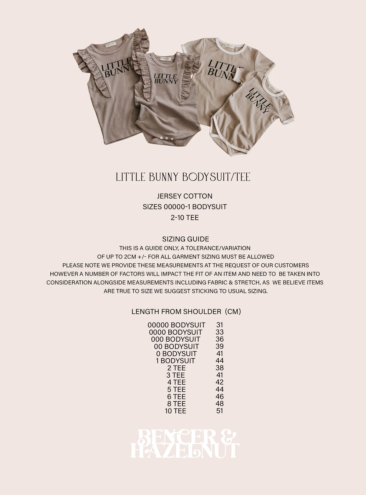 Bencer And Hazlenut Little Bunny T-Shirt - Hazelnut Basic - Image 2