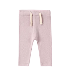 Susukoshi Organic Drawstring Legging, Pale Lilac (Pointelle)