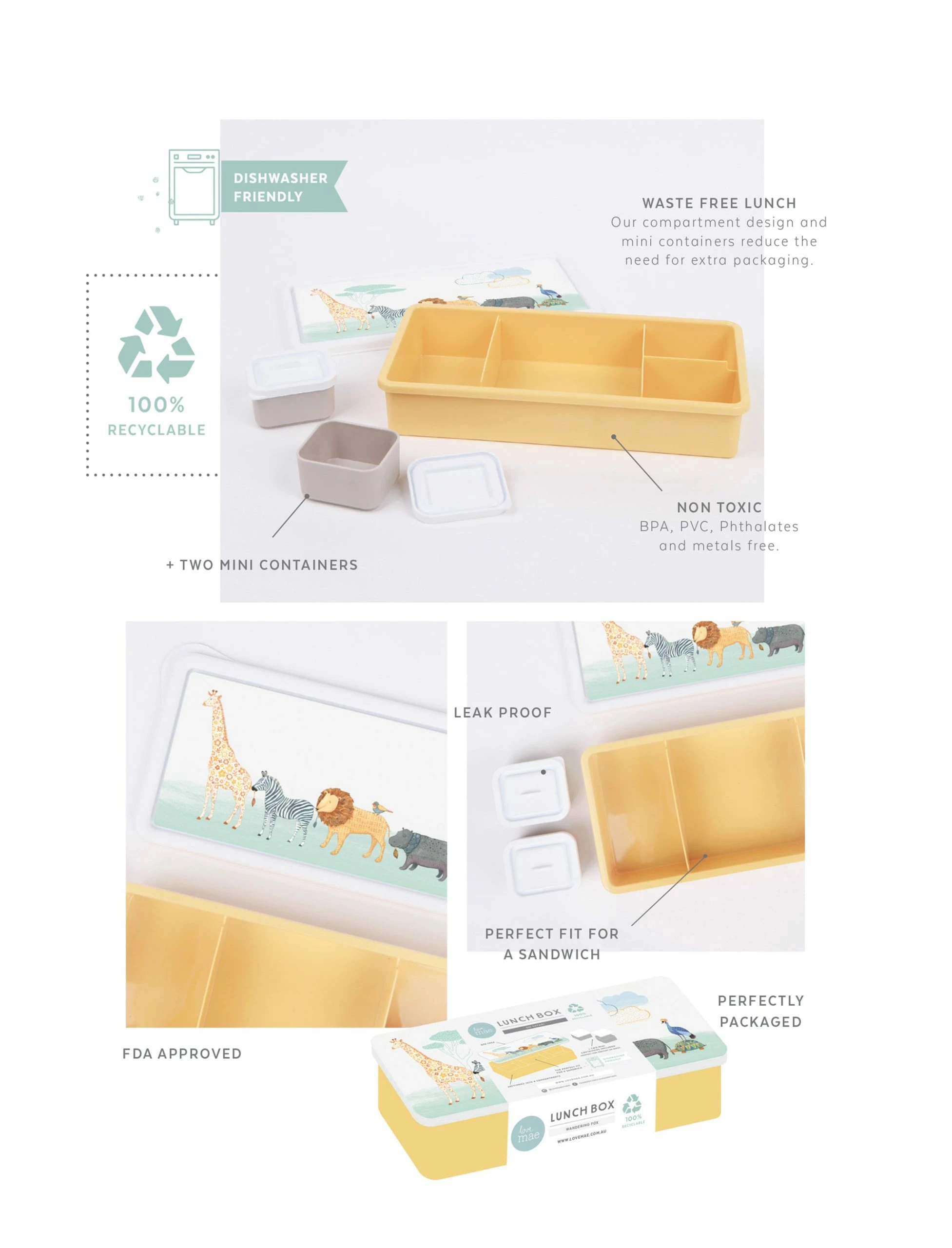 Love Mae Lunchbox - Animal Village - Image 3