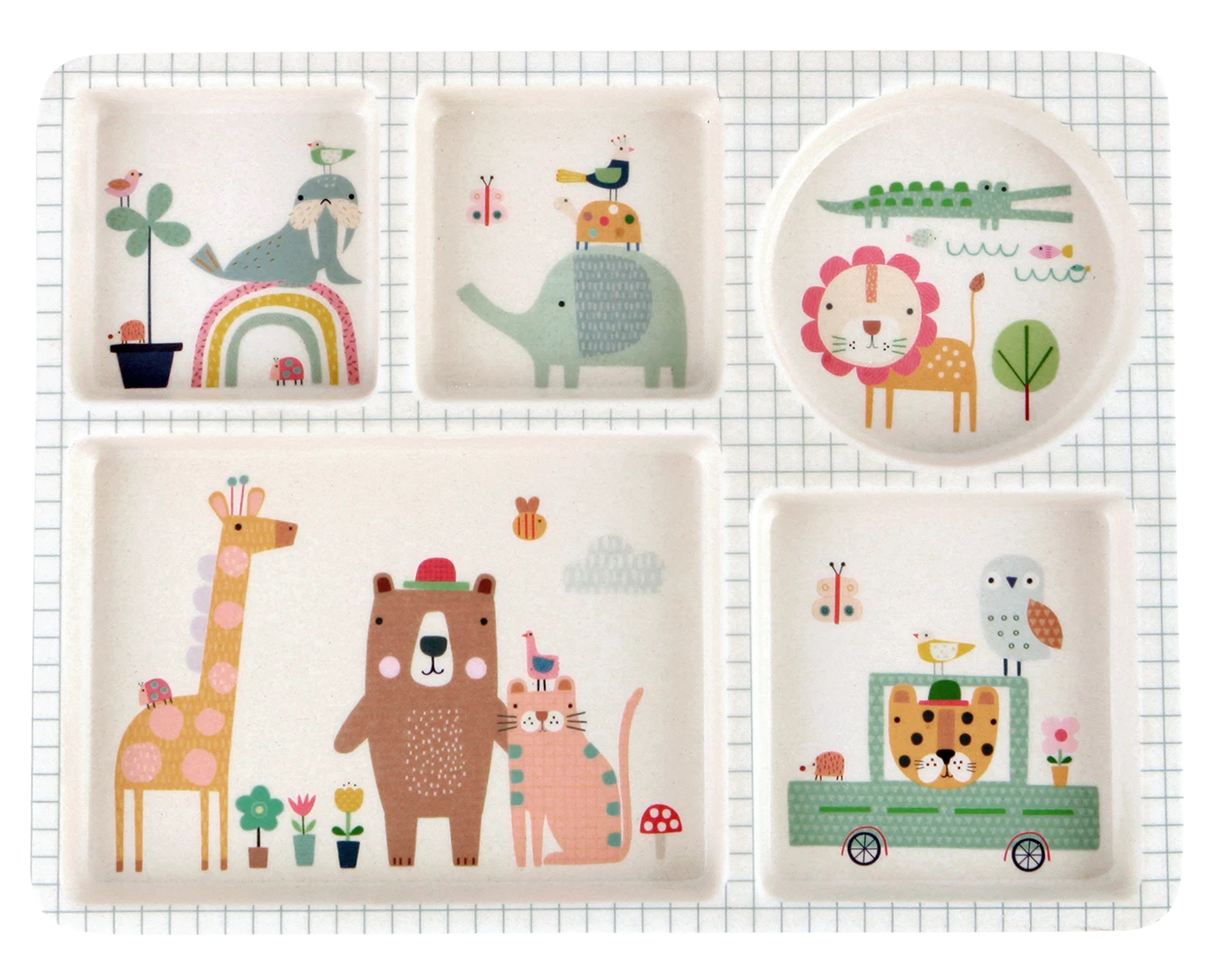 Love Mae Divided Plate Set - Animal Village - Image 2