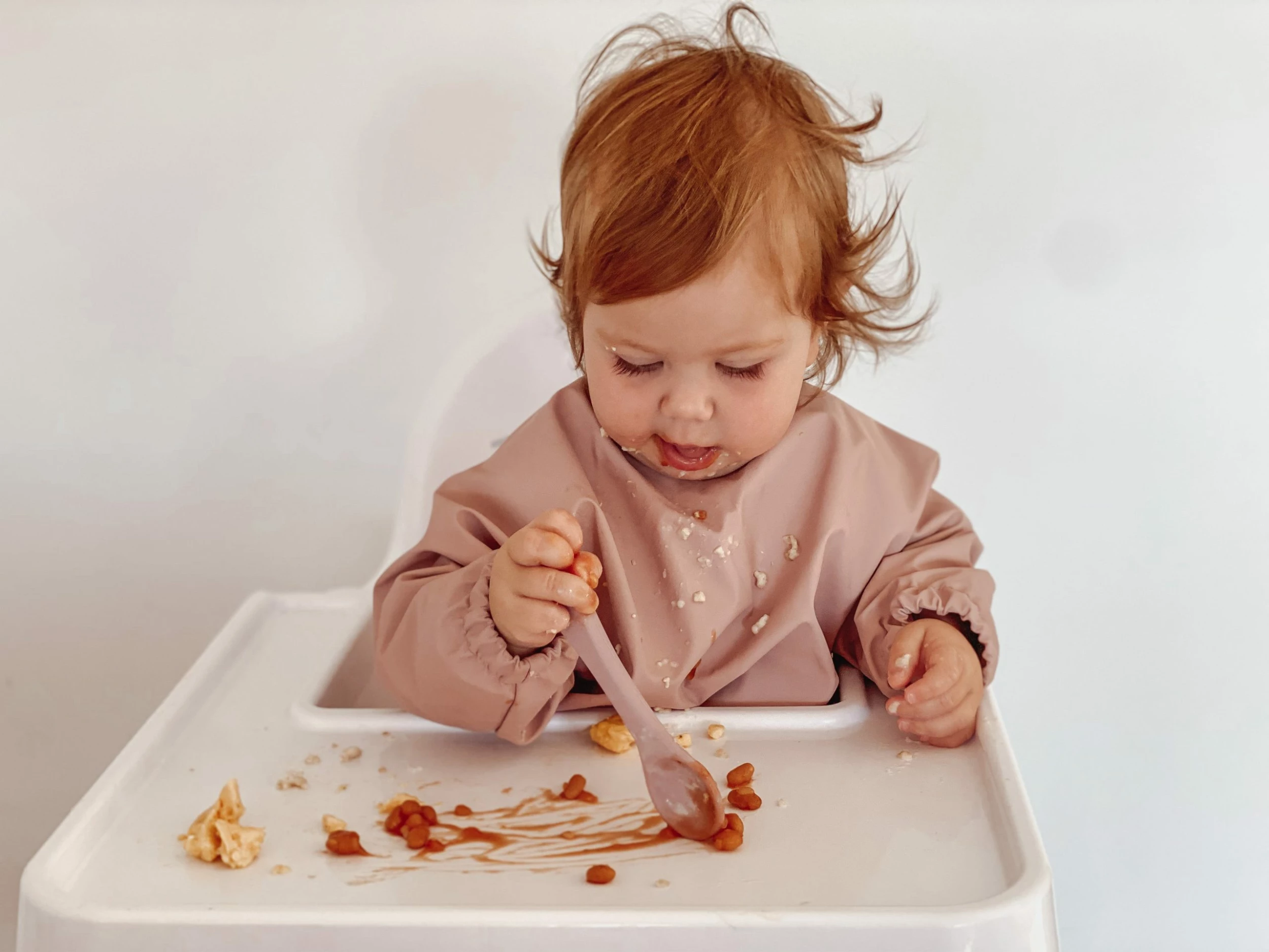 Bare The Label Dotty Grey Smock Bib - Image 6