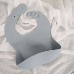 Bare The Label Powder Blue Silicone Bib