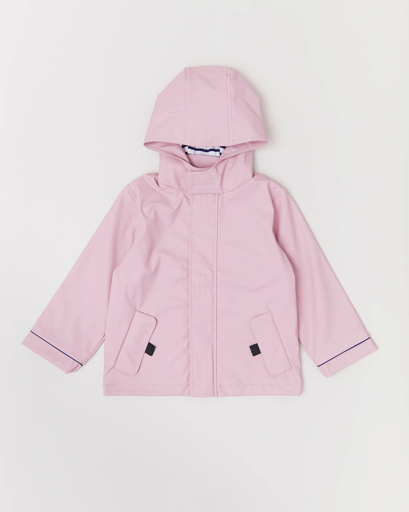 Stripy Sailor Rainkoat - Blush Pink - Image 4