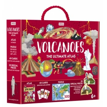 Sassi The Ultimate Atlas And Puzzle Set - Volcanoes, 500 Pcs