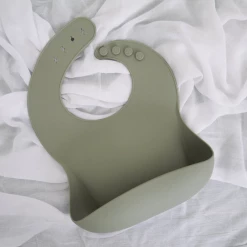 Bare The Label Sage Silicone Bib