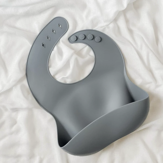 Bare The Label Slate Silicone Bib