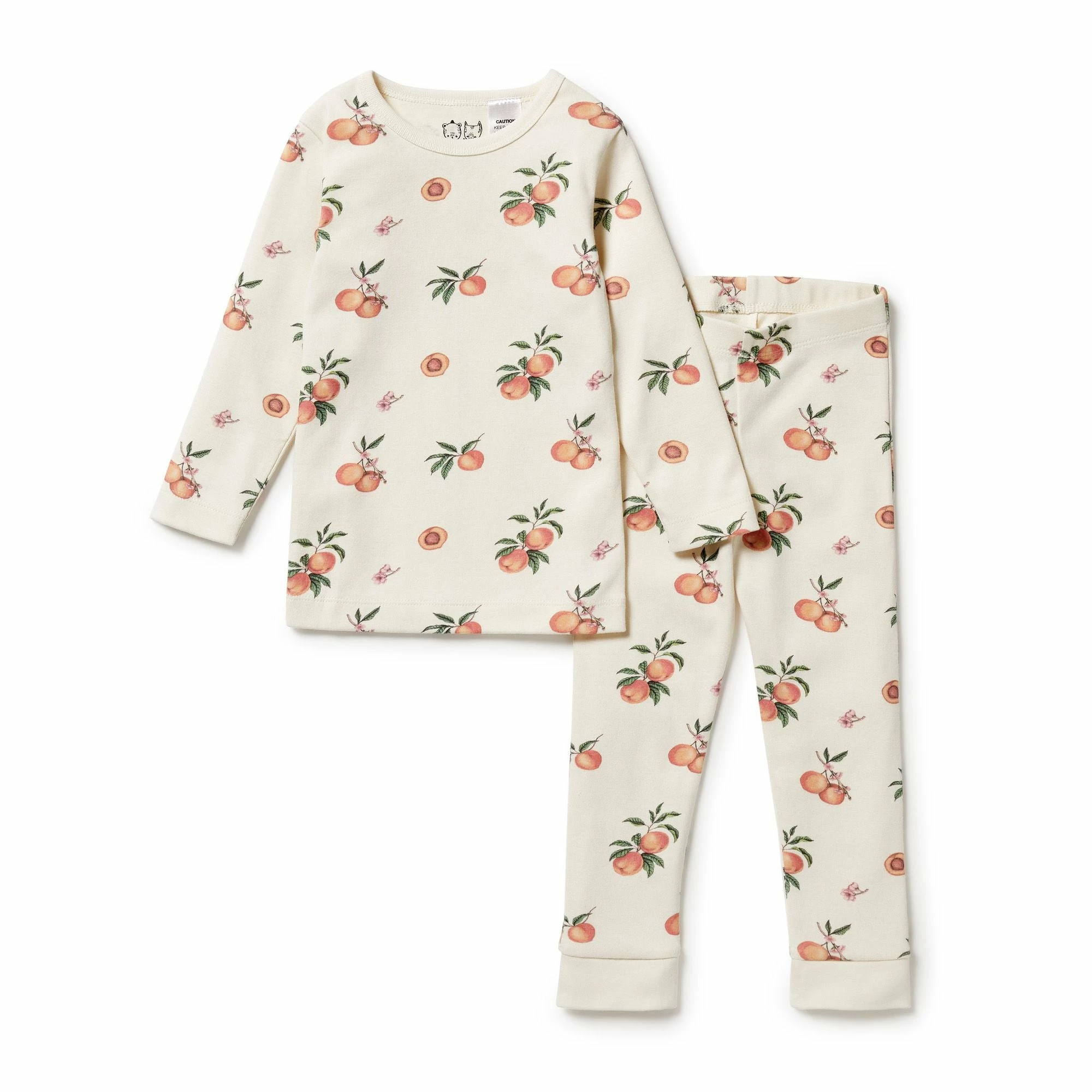 Wilson & Frenchy Organic Long Sleeve Pyjamas - So Peachy - Image 2
