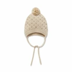 Aster & Oak Oatmeal Knit Bonnet