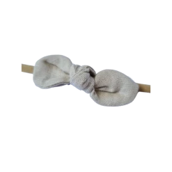 Wombat Baby Knot Bow - Nougat Linen