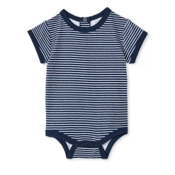 Milky Navy Mini Stripe Bubbysuit