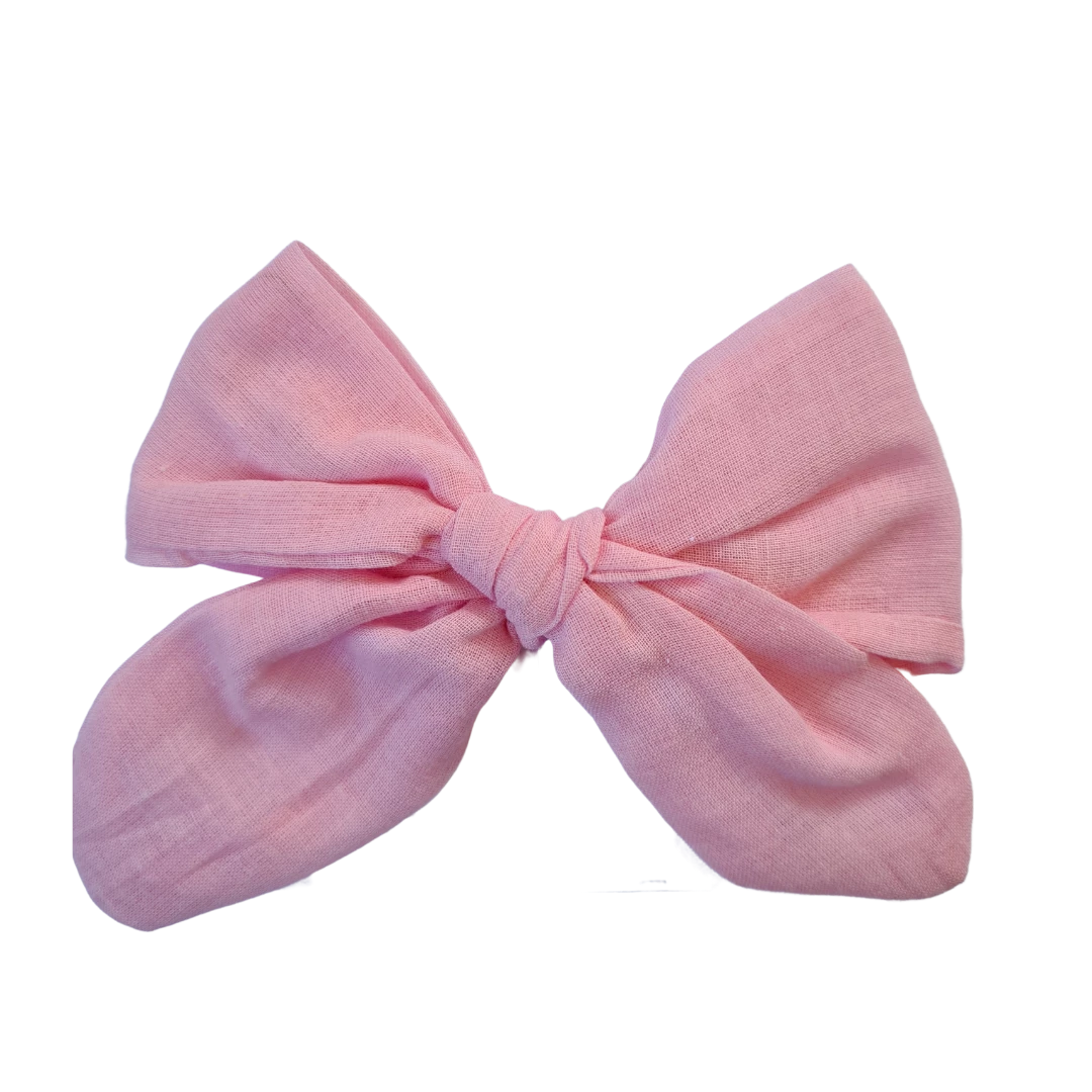 Wombat Baby Belle Bow - Strawberry Gauze