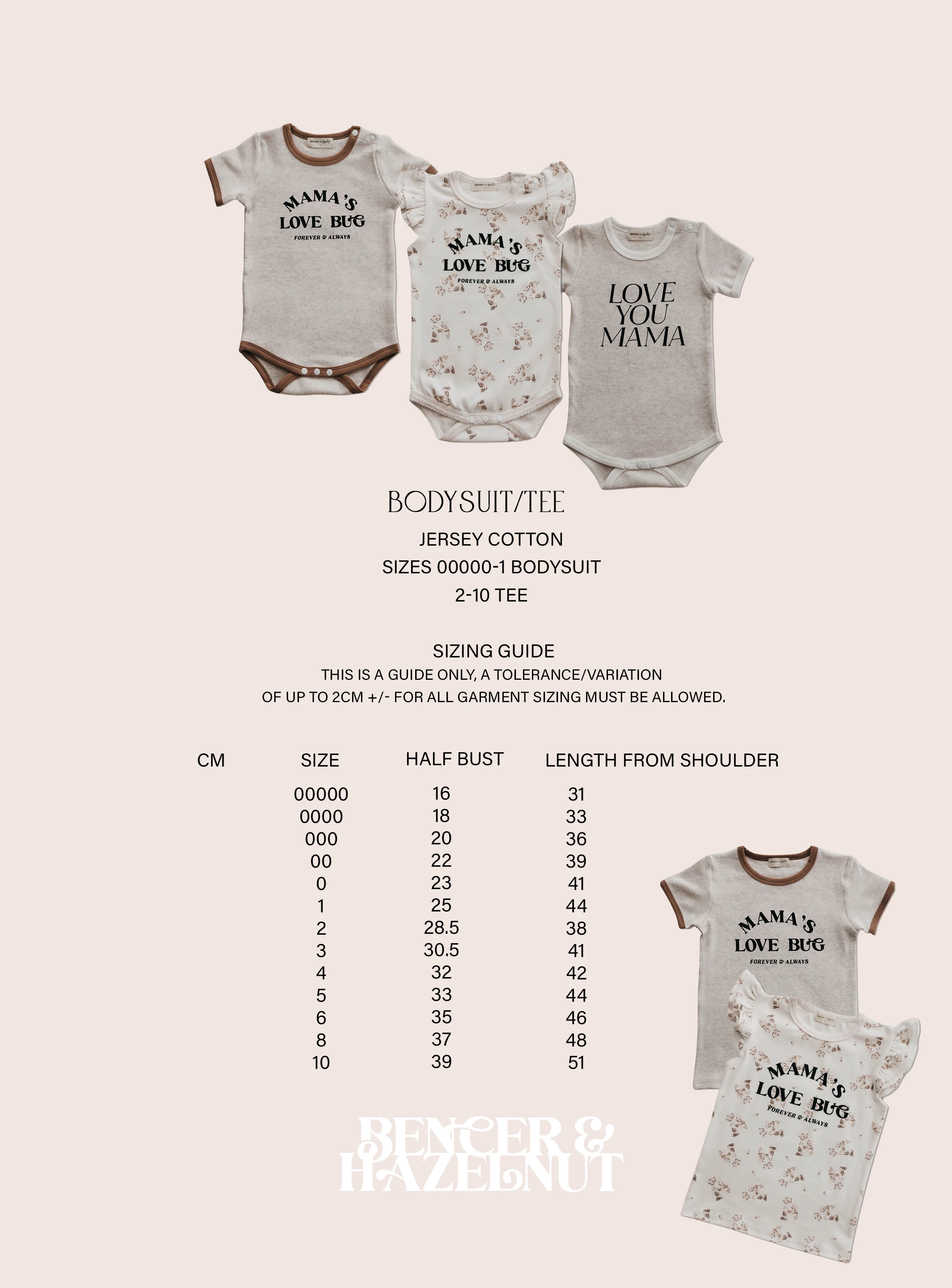 Bencer And Hazelnut Love You Mama Bodysuit - Image 4