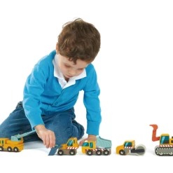 Tender Leaf Toys Wooden Construction Car Set