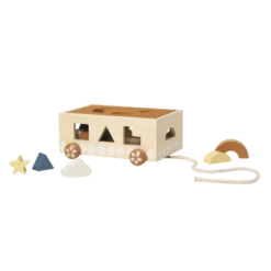 Fabelab Shape Sorter Pull Cart Wood