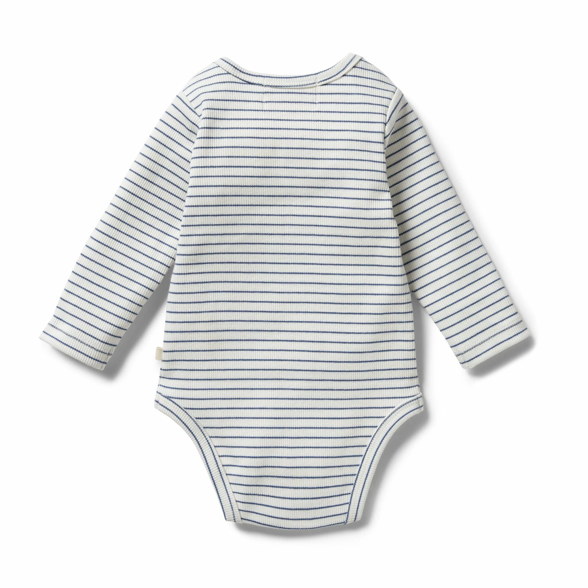 Wilson & Frenchy Organic Stripe Rib Bodysuit - Blue Depths - Image 3