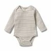Wilson & Frenchy Organic Stripe Rib Bodysuit - Dijon