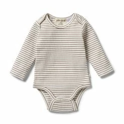 Wilson & Frenchy Organic Stripe Rib Bodysuit - Dijon